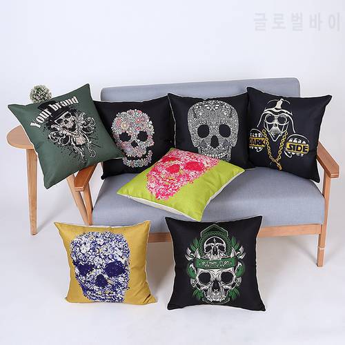skull cushion cojines cushion cushions home decor decorative throw pillows chair almofadas para sofa pillowcase