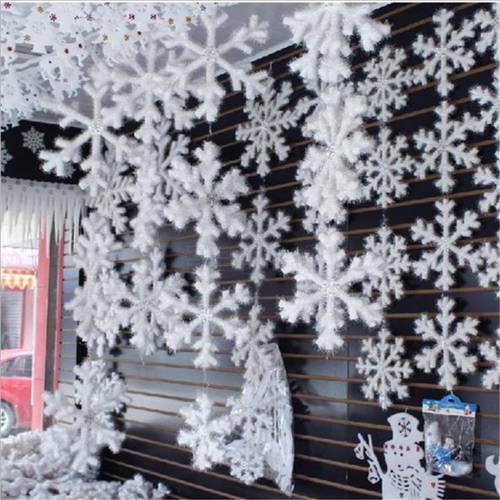 LISM Hot Sale 30Pcs Xmas Classic Charming White Snowflake New Year Party Holiday Christmas Ornaments Home Decorations