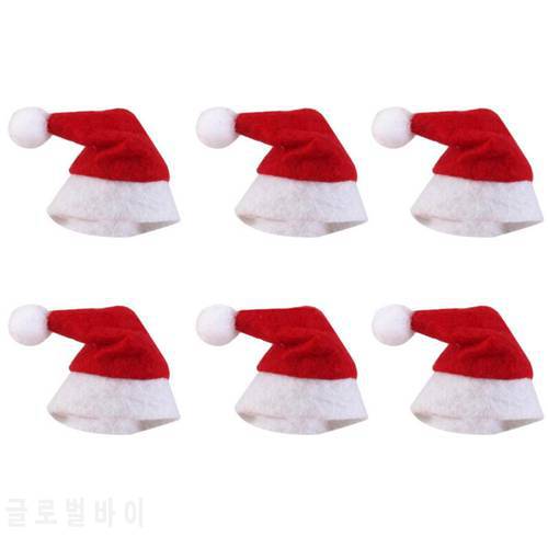 6 Pcs/lot Mini Santa Claus Hat Christmas Xmas Holiday Lollipop Top Topper Decor Hot Selling