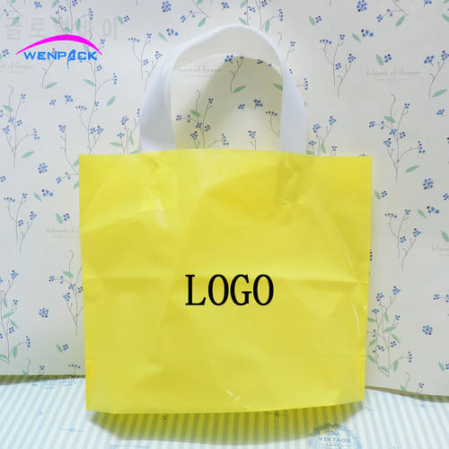 Custom Print Logo Gift Handle Packaging Plastic Shopping Bags