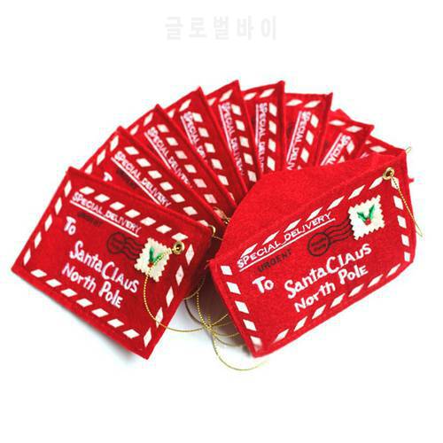 10PCS Christmas Decoration For Home Envelope Christmas Greeting Cards Souvenir Perfect Christmas Gifts Friends Candy Bag HG0250