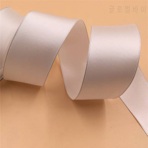 38MM Wired Edge Solid White Satin Ribbon Party Wedding Decoration Gift Wrapping Christmas New Year DIY Material 25Yards N1098