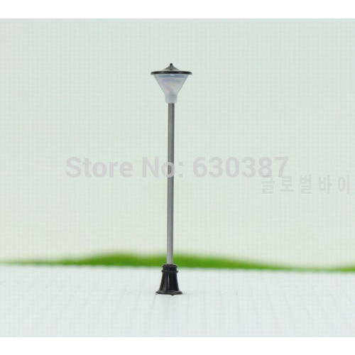 LCX05 10pcs Model Railway Warm White Lamppost lamps Street Lights HO OO TT Scale LEDs NEW