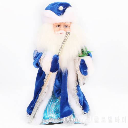 Christmas Santa Claus Sing Russian Songs With Lighting Dancing Decorations Santa Claus Toy Christmas Gift Doll Flannel Toys Xmas