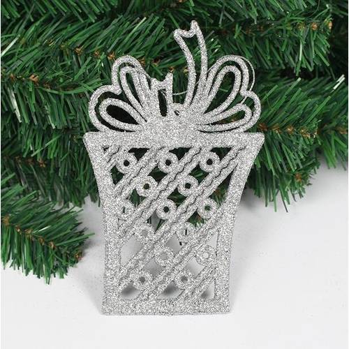 1PC Different Colors Glitter Gift Boxes Christmas Tree Ornaments 15G Very Funny X Max Decoration Size 15X9.5CM
