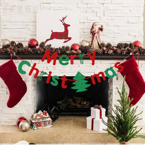 New Year Merry Christmas Flags Banners Decorations For Home 2016 Party Decoration Supplies Snowman Ornaments Set HG0177