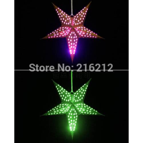 Fashion Hot Christmas Ornament 30cm Paper five-star star lampshade Christmas scene layout Paper Lanterns Decorations