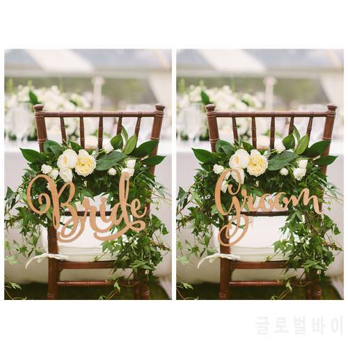 Bride and Groom Chair Signs ,Rustic Wedding Wooden Chair Sign,Wood Signs,Photo Props , Wedding Decoration ,2pcs/lot