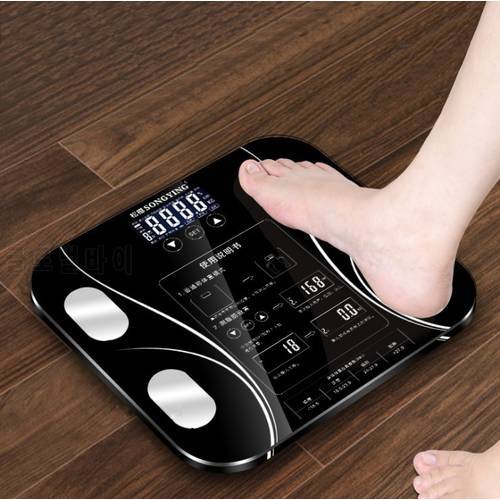 New Touch button Bathroom Weight Scale lcd Smart Body Balance Electronic Scales Clever bmi Body Fat Scale Balance de Precision