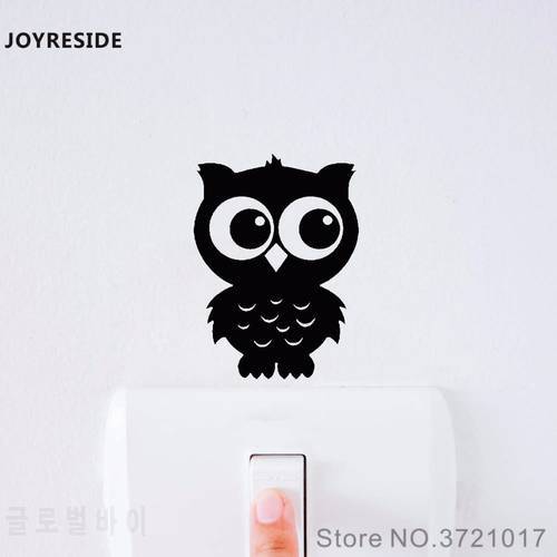 JOYRESIDE Owl Cute Funny Light Switch Small Wall Decal Vinyl Sticker Room Decor Art Removable Home Mural Poster Home DIY XY137