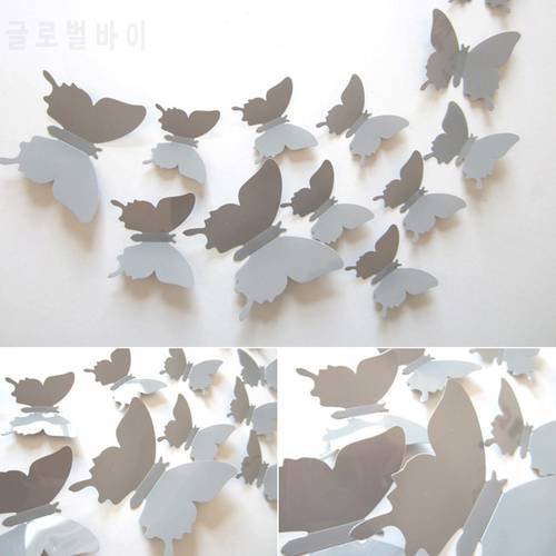 12pcs/Bag 3d Butterfly Wall Stickers Rooms Decorations Removable Wall Art DIY Home Decor Wall Stickers for Kids Bedroom Decor