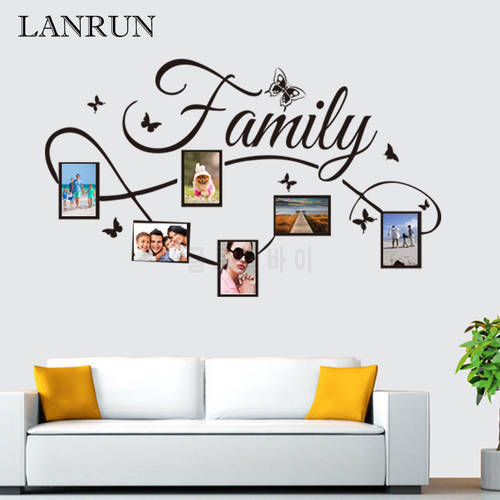 DIY Family Photo Frame Living Room Bedroom Wall Decals Poste Home Decor LANRUN KW5071 High Quality Vinyl Wall Sticker Art Decal