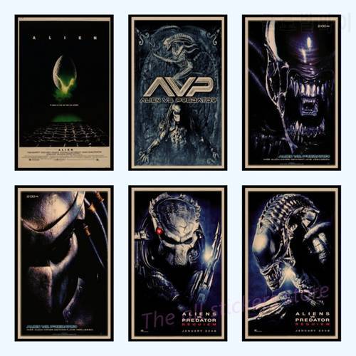 Alien vs. Predator AVP Home Furnishing decoration Kraft Movie retro Poster Drawing core Wall stickers /2015