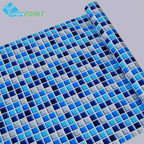 45cmX5m Self Adhesive Mosaic PVC Vinyl Wall Stickers Waterproof Wallpapers for Bathroom Kitchen Poster Wall Decals Home Decor