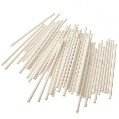 100 Pieces Paper Lollipop Sticks Cake Pop Sticks 4inch or 6 inch White