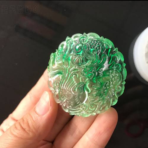 The new dragon jade pendant crystal epoxy silicone mold Q170