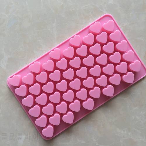 55 grid small love environmental protection food silica gel mold ice lattice DIY baking Mini Heart colour random