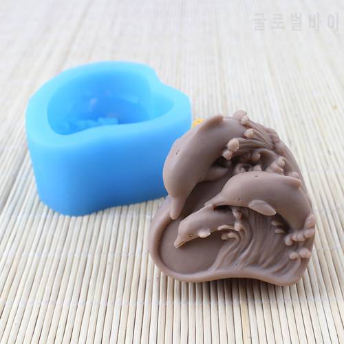 Dolphin Shape Silicone Soap Mold Handmade Craft Resin Mould