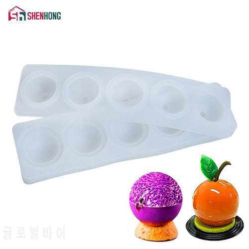 SHENHONG Silicone 3D Ball Spherical Mould Cake Mold Jelly Pudding Moule Baking Tools DIY Design Cookie Muffin