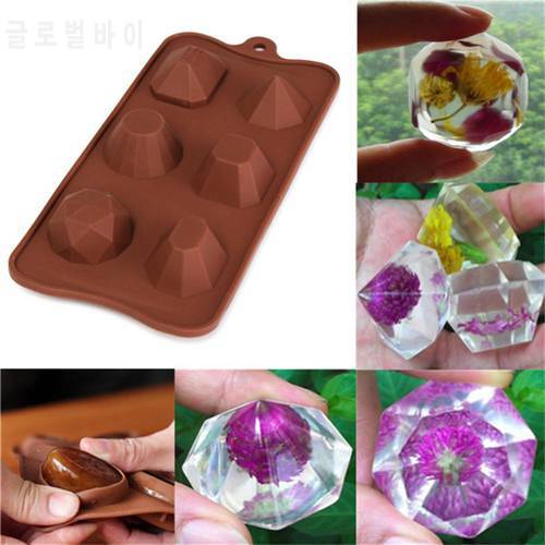 Ice Cube Tray Mold Gem Diamond Chocolate Candy Moulds Muffin Cup Cake Mold Silicone Cupcake Kitchen Baking Tools