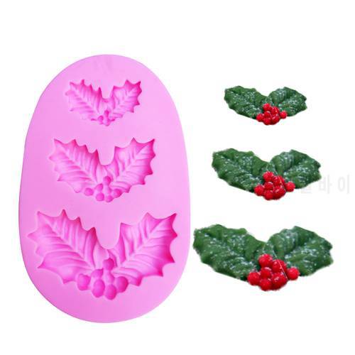 Tree leaf Silicone fondant molds Christmas Leaves Molds for Cake dacoration tools chocolate sugar art displays T1031