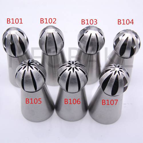 1PCS/ SET Nozzle Sphere Ball Shape Cream Stainless Steel Icing Piping Nozzles Pastry Tips Cupcake Buttercream Bakeware Bake Tool