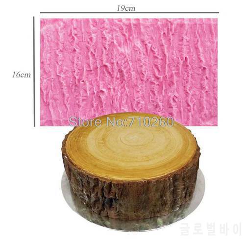 1PC Tree Bark Shape Silicone Cake Mold Kitchen DIY Cake Baking Decoration Tool Dessert Fondant Chocolate Mold M023