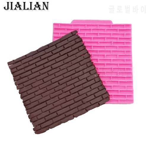 JIALIAN Silicone Molds Wall Stone Cake Decorating tools Drill blocks Cookies B Mould eco-friendly clay/rubber T-0946