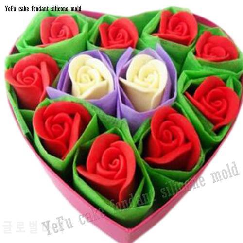 3D Silicone Mold Rose Flowers Shape Mould For Soap,Candy,Chocolate,Ice,DIY Cake decorating tools F0785