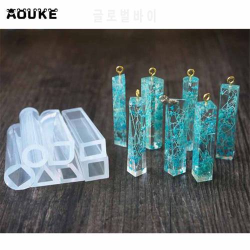 3D Long Pendant Shape Geometric Jewelry Mold Pendant Silicone Mould Ornament Resin Craft Making Molds DIY Hand Craft Tools