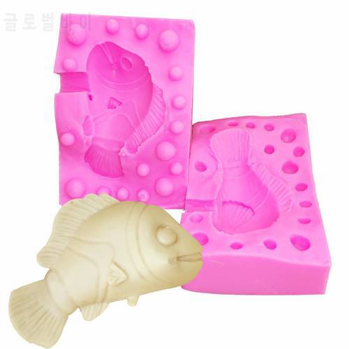3D Fish Fondant Cake Silicone Molds Baking Tools Chocolate soap mold Cake decoration tools T1129