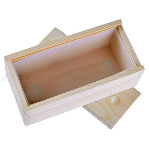 Small Silicone Soap Mould with Cover Rectangle Silcone Liner for 2 lb Wood Mold DIY Handmade Soap Making Tool