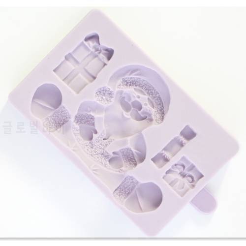 Luyou 3D Silicone Christmas Fondant Mold Santa Claus Snowman Cake Decoration Baking Chocolate Biscuit Mold FM1424