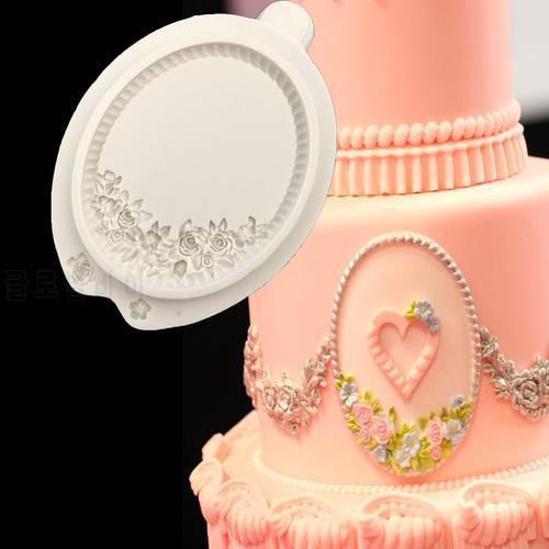 1PC Lace Frame Silicone Fondant Mold Cake Decorating Tools DIY Biscuits Chocolate Baking Tools L124