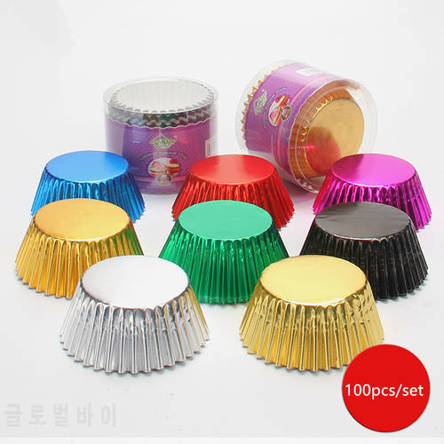 100pcs Thickened Aluminum Foil Cups Cupcake Liners Mini Cake Muffin Molds For Baking H727