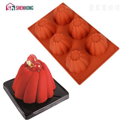 SHENHONG Spiral Cake Mould 3D Non-stick Silicone Mold Art Mousse Moule Silikonowe Muffin Brownie Baking Pastry Tools