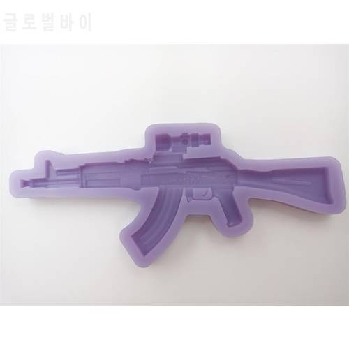 Luyou AK47 3D Gun Silicone Resin Molds Cake Fondant Molds Cake Decorating Tools Baking Accessories Cake Tools FM1034