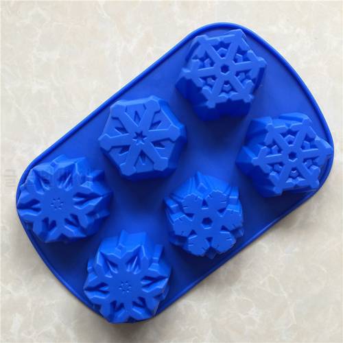 6 even big snowflake silicone mold christmas snowflake silicone soap mold