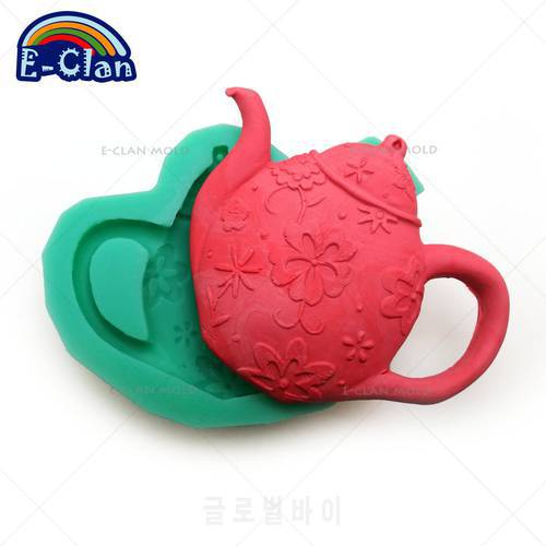 New DIY teapot silicone fondant cake molds jelly dessert pudding chocolate mold handmade soap mould cake tools kitchen F0581CH30