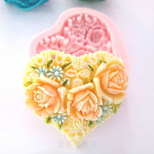 DIY Valentine&39s Day Flowers Shape Silicone Mold Handmade Soap Mold Silicone Chocolate Mold For Cake Decorating Tools FM176