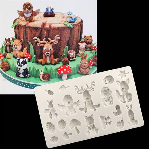 1PC Animals Leaves Silicone Fondant Mold 3D Craft Chocolate Candy Tools Cake Decorating Mold Baking Accessories Tools A101