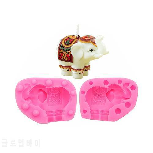 Gadgets Fondant Molds Elephant 3D Flexible Silicone Mold Candy Chocolate Mold Soap Polymer Clay Resin Mold DIY Handmade