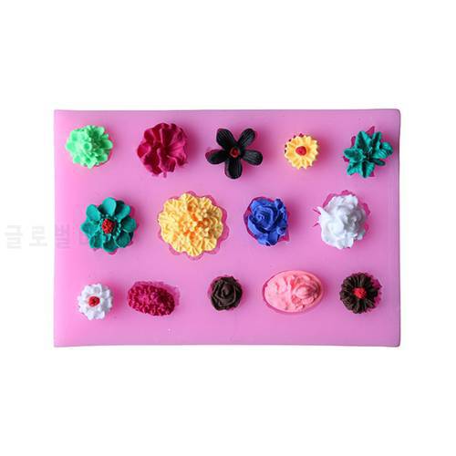 Various Flowers Shape Silicone Mold,Sugar Mold,Chocolate Mold, Cake Decoration Tool, Food Grade Material D412