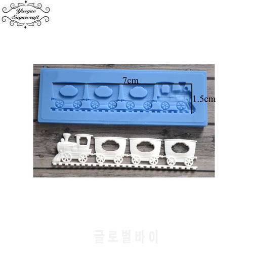 Yueyue Sugarcraft Small Train Silicone mold fondant mold cake decorating tools chocolate gumpaste mold