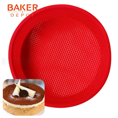 BAKER DEPOT round silicone cake molds big cake form silicone pizza pan bakeware tool mould bread pudding pastry mould cakes mold