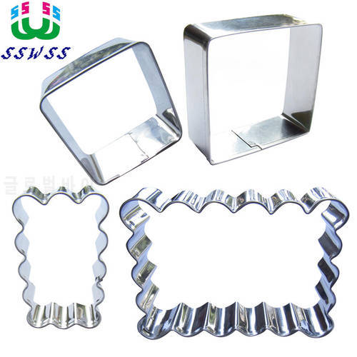 Bricks Cake Decorating Fondant Cutters Tools,Wave Shape Small Rectangle Cake Cookie Biscuit Baking Molds,Direct Selling