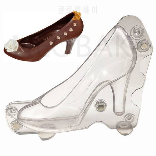 Big Size 3D High-Heeled Shoe Plastic DIY Chocolate Mold Stereo High Heels Lady Shoes Candy Mold Baking Cake Decorating Tools