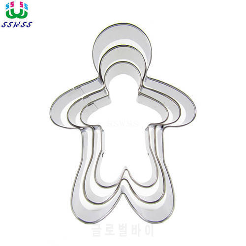 Big Middle And Small Gingerbread Man Shape Cake Decorating Fondant Cutters Tools Set,Cookie Biscuit Baking Molds,Direct Selling