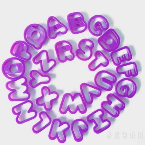 Cake Mold 26 pc alphabet letter cutter Plastic Fondant tools Cookie press Mould Cake for cake baking Decorating Mold Cupcake