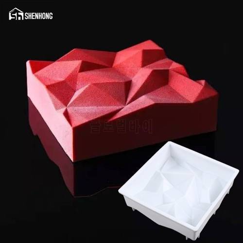 SHENHONG Volcanic Rock Silicone Cake Mold Mousse Pan 3D Baking Art Mould Silikonowe For Muffin Brownie Pastry Non-stick Moule